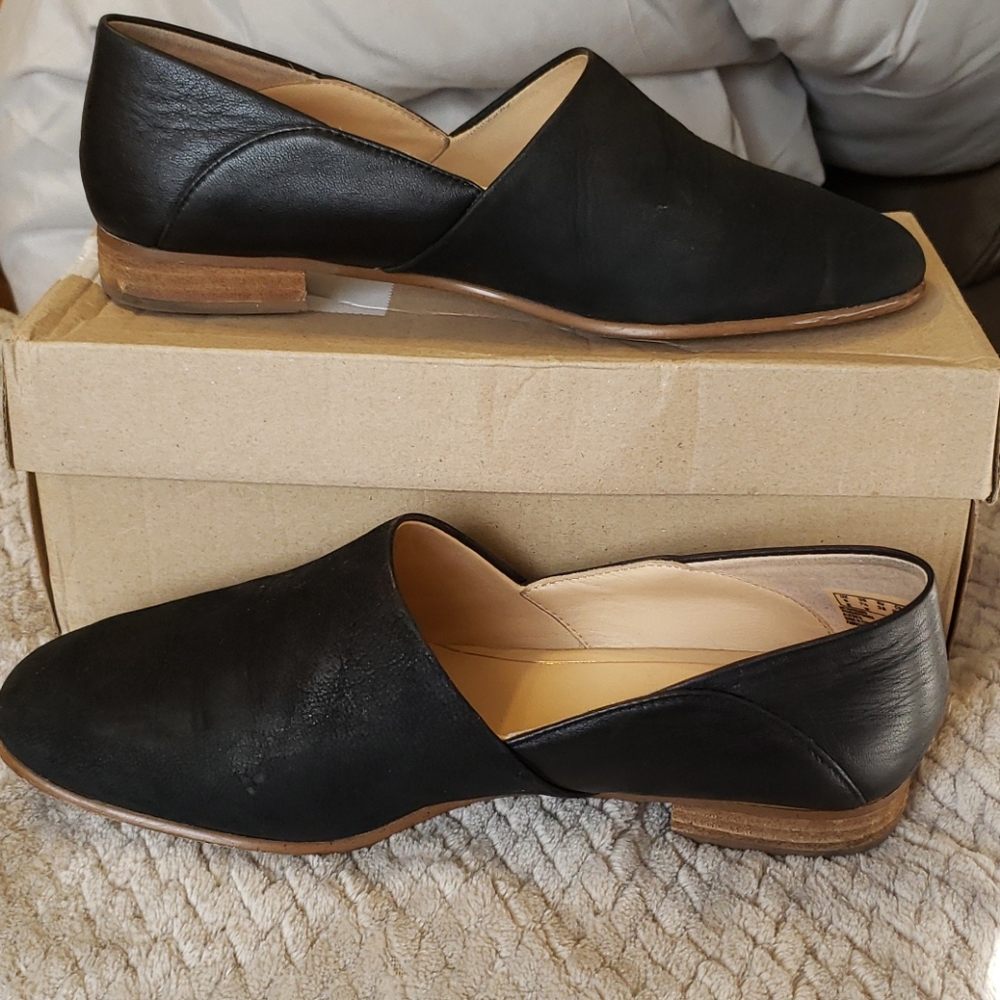 CLARKS BLACK PURE TONE SHOE LEATHER AND SUEDE